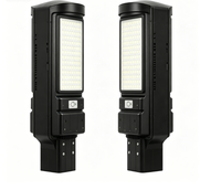 Projecteur solaire LED 100W IP65 étanche avec panneau solaire réglable, allumage/extinction automatique, lampe extérieure pour jardin, cour, parking