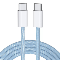 Câble USB C vers USB C 60W Type C à charge rapide, cordon tressé