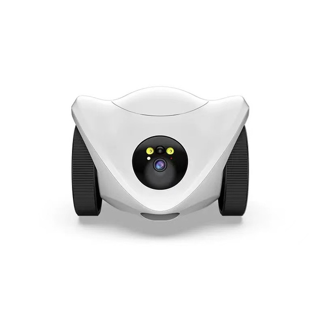 AI Smart Pet Monitor Robot 360° Panoramic Camera Automatic Pet Snack Dispenser Night Vision Home Security Camera