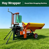 Enrouleur de balles de foin agricole à essence THW-810 pour usage agricole, fourni directement par l'usine
