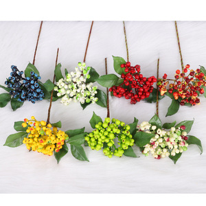 Branches de fruits artificielles en plastique, simulation de baies de myrtille, 31 cm, décoration intérieure, accessoires de mariage - Product Image 2