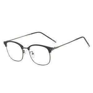 Recién llegado, <span class=keywords><strong>gafas</strong></span> de negocios de montura completa para <span class=keywords><strong>hombre</strong></span> de oro negro, montura de Metal, montura óptica de luz Anti-azul Retro 2025 - Product Image 3