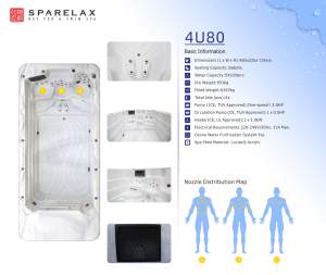 Spa de natación al aire libre con masaje de hidromasaje y flujo de chorro ajustable - Product Image 6