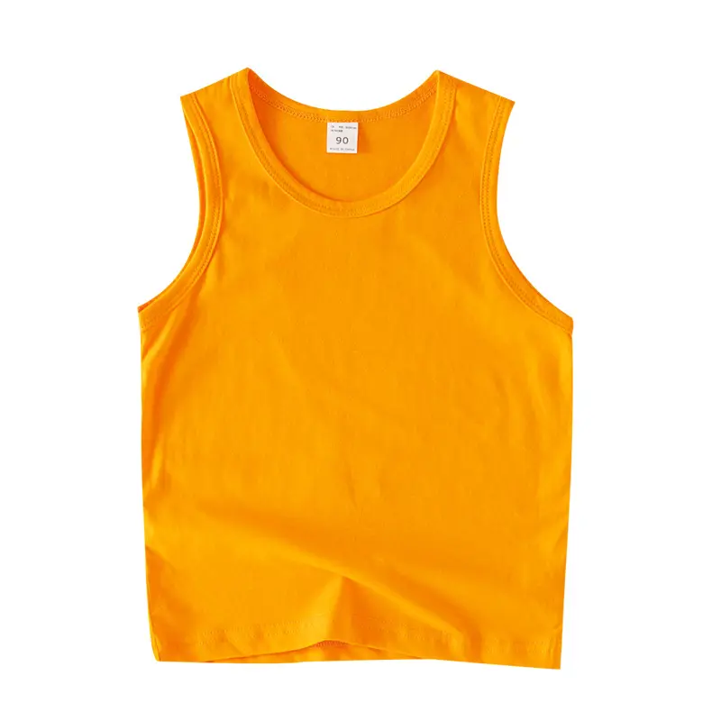 Unisex Candy Color Children T-shirts Boys Girls Top Cotton Vest Kids Undershirt Baby Singlets