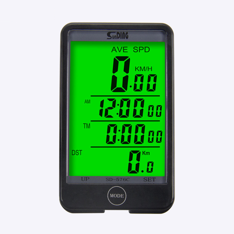 Compteur de vitesse et odomètre LCD 14 fonctions pour vélo, étanche