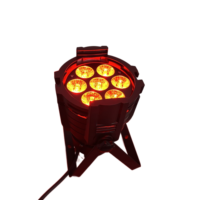 Mini projecteur LED Slim Par 7x18W RGBWAUV 6-en-1 DMX512 à effet Wash pour scène, maison, DJ, discothèque, KTV, mariage, fête