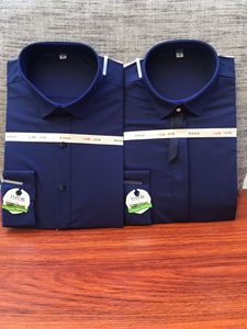 <span class=keywords><strong>Chemise</strong></span> <span class=keywords><strong>homme</strong></span> à manches longues style italien, infroissable et sans repassage, légèrement élastique, coupe ajustée, tendance et élégante pour le bureau - Product Image 5