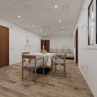 Appartement Modulaire Préfabriqué de Luxe, Structure en Acier et Bois, Design Européen, Certifié CE, 3 Chambres, Idéal pour Complexes de Vacances en Plein Air