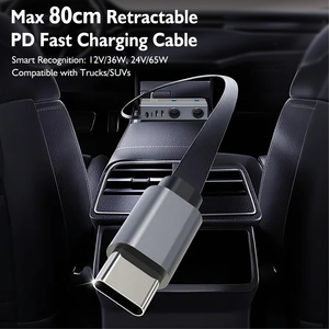 อะแดปเตอร์ช่องจุดบุหรี่ในรถยนต์ <span class=keywords><strong>GC11</strong></span> 12-24V จากโรงงานโดยตรง พร้อมสายชาร์จเร็ว PD และคลิปหนีบหลังเบาะ - Product Image 6