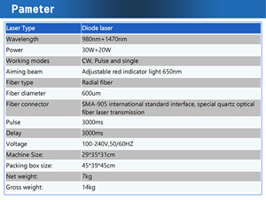 Remoção de Hemorroidas com Ablação de Tecidos Moles 980 1470nm, Tratamento Cirúrgico de Hemorroidas, Máquina EVLA EVLT para Veias Varicosas - Product Image 3