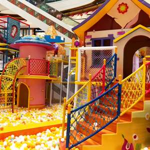 Équipement de terrain de jeux intérieur à <span class=keywords><strong>prix</strong></span> d'usine, <span class=keywords><strong>parc</strong></span> de trampolines, toboggan, murs d'escalade en PVC et acier pour centre de divertissement commercial pour enfants - Product Image 6