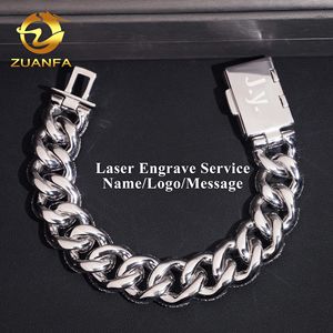 Ajuste de mosaico de moda 18mm cadena cubana Moissanite GRA certificado Pass Diamond Tester 925 Miami collar de cadena de eslabones cubanos - Product Image 5