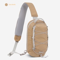 Sac bandoulière messager en nylon imperméable avec fermeture éclair, multicolore, ultra-léger, unisexe, pour activités de plein air et sport, sac de poitrine