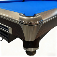 Table de billard américaine 9 boules de 2,74 m en ardoise naturelle de Jiujiang de 25 mm, personnalisée en usine, qualité tournoi, durable, pour usage domestique