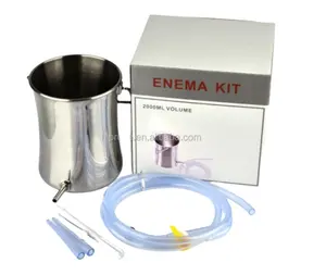 2L Stainless Steel Enema Bucket Kit For Enema Cleaning With Tube