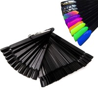 Offre Spéciale 50 conseils artificiels clair naturel rose noir ABS anneau tableau acrylique vernis à ongles vitrine affichage ongles conseils pour Nail Art