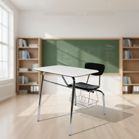Meubles de classe personnalisés ZOIFUN, ensemble table et chaise d'étudiant en plastique rigide pour la formation
