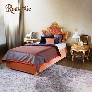 Camouflage Infinity Luxe Rococo Classique Bois Massif Sculpté à la Main <span class=keywords><strong>Lit</strong></span> Enfant Villa Style Palais Européen Chambre à coucher - Product Image 4