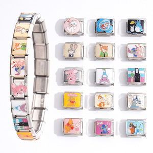 Italian Modular Bracelet Stainless Steel Cartoon Charms DIY Jewelry Gift Spring 2025 - Product Image 1