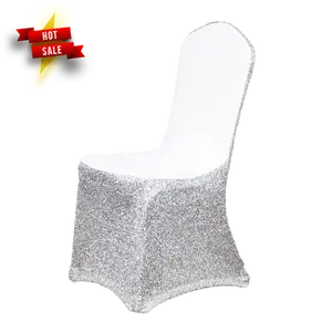 مخصص اللون دنة تمتد كرسي قابل للطي غطاء مع معدني التألق ل الزفاف حزب مأدبة التموين ديكور