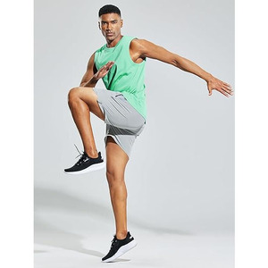 Camiseta Deportiva de Compresión Transpirable de Secado Rápido para Hombre, Talla Grande, Estilo Urbano, Poliéster/Algodón Resistente - Product Image 4