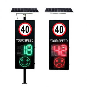 Sensor de Velocidad Doppler Inteligente Solar para Carreteras con Pantalla LED de 18 Pulgadas y Señalización de Velocidad, Película Reflectante de Cuarto Grado, Tablero de PVC - Product Image 5