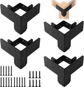 Kit de supports d'angle d'établi robustes pour supports d'angle droit à 3 voies en bois 2x4 pour table de travail en bois - Product Image 1