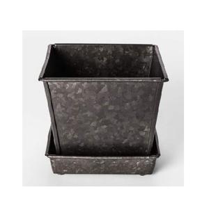 Maceta de metal galvanizado con mango lateral, contenedores de flores para jardinería, macetas y macetas de metal para exteriores - Product Image 6