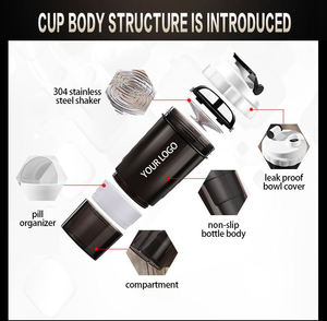 Customized Wholesale <strong>Plastic</strong> 500ml/600ml Blender Sports Gym Protein Shaker <strong>Cup</strong> - Product Image 3