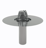 Drain de toit plat haute qualité personnalisable à haut débit avec grille anti-feuilles pour membranes de toiture en bitume et autres membranes.