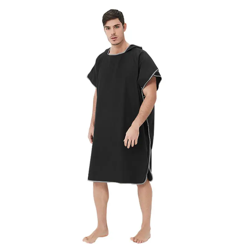 Poncho de microfibra ecológico para mudança de roupa de praia, barato, mas de melhor qualidade, toalha com capuz para surf, ideal para adultos