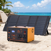 Générateur portable à onde sinusoïdale pure 720Wh 500W avec lampe de poche SOS intégrée pour la sauvegarde d'urgence à domicile et la survie hors réseau