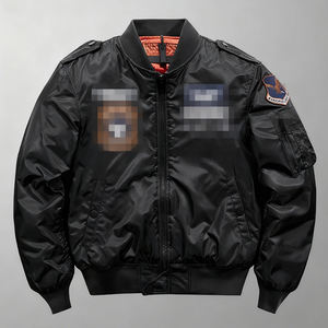 Chaqueta Bomber MA-1 Personalizada Unisex, Elegante, con Cierre Completo, de Poliéster/Algodón, Transpirable, Resistente al Viento e Impermeable, con Logotipo Bordado, Deportiva - Product Image 1