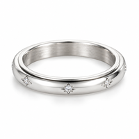 Bague tournante en acier inoxydable 304 plaqué or 18 carats, étanche, pour marques indépendantes