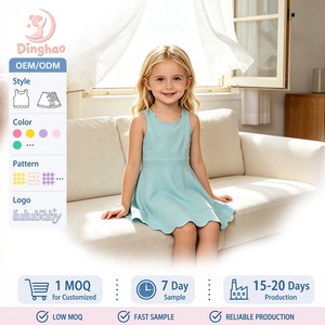 Vestito da tennis per <span class=keywords><strong>bambina</strong></span> DH ODM <span class=keywords><strong>Tiffany</strong></span> Blue con orlo smerlato, pantaloncini da ginnastica, abbigliamento sportivo personalizzato multicolore per bambini - Product Image 1