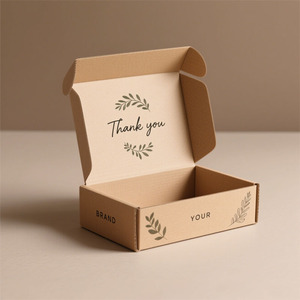Sang Trọng Tùy Chỉnh Sinh Thái Thân Thiện Có Thể Tái Chế Bao Bì Các Tông Giấy Máy Bay Sóng Quà Tặng Bưu Phẩm Hộp Thư Vận Chuyển Hộp - Product Image 1