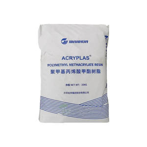 Высокопрозрачный акриловый порошок <span class=keywords><strong>PMMA</strong></span> Wanhua Chemical Chi Mei HD01, 25 кг/упаковка, для изделий линзового типа, сорт для снятия с пресс-форм, TW - Product Image 1