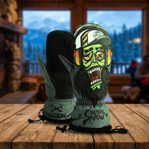 Mitaines de ski imperméables NANDN, motif monstre vert, gants thermiques d'hiver - Product Image 2