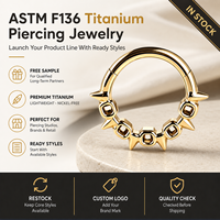 Kaishee Anneau de piercing pour le nez en titane de qualité implantaire ASTM F136, clicker articulé pour bijoux de corps, piercing en titane