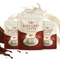 Poudre de Latte Premium aux Champignons Mélangés et Earl Grey, Saveur Riche de Bergamote, Boisson Bien-être, Vente en Gros Usine