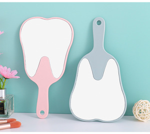 Zonyin biểu tượng tùy chỉnh cầm tay mỹ phẩm răng-hình gương New lớn Nhựa nha khoa Pocket gương cá nhân xử lý khuyến mại - Product Image 5