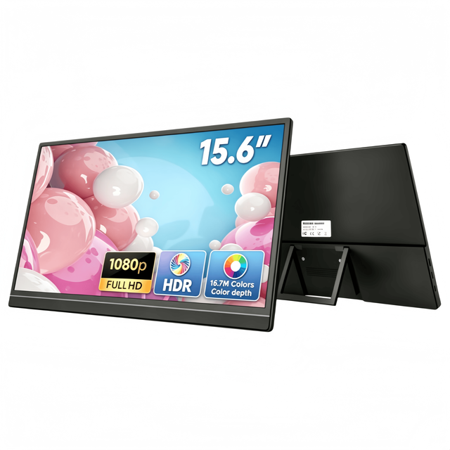 ODM OEM Portable Gaming Laptop PC Monitor Lcd Screen FHD UHD 1080P IPS HDR 13.3 15.6 17.3 18.5 Inch LCD for Desktop Speaker