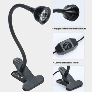 Rettili leggeri a LED aggiornati da giardino per uso interno UVA + <span class=keywords><strong>UVB</strong></span> supporto regolabile 12V DC ingresso ABS corpo lampada - Product Image 2