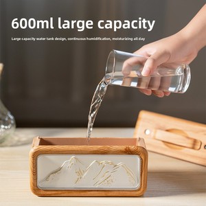 New Snow Mountain 600ml Humidifier Creative Fireplace Atmosphere Lamp Household Home Office <b>Desk</b> <b>Large</b> Capacity - Product Image 1
