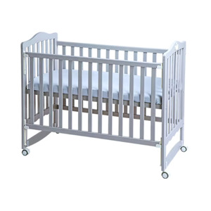 Cuna de madera de pino al por mayor con laterales ajustables y ruedas para bebés de 0 a 3 años, estándares EN71/ASTM - Product Image 1