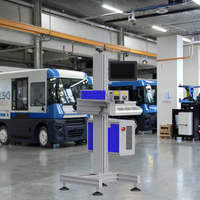 Machine de marquage laser à fibre Refroidissement par AIR pulsé continu Le marqueur laser ultraviolet 355nm intégré prend en charge le format AI
