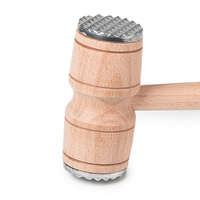 Marteau attendrisseur de viande manche en bois naturel marteau robuste double face ustensiles utiles