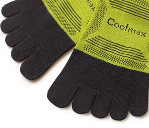 2025 automne haute qualité coton Spandex séchage rapide Sport bonneterie noir blanc rouge cheville longueur course hommes personnalisé cinq orteils chaussettes - Product Image 6