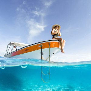 Échelle de bateau gonflable pliable en nylon avec crochets en acier inoxydable, échelle latérale pour yacht, échelle de kayak RT-1 - Product Image 2