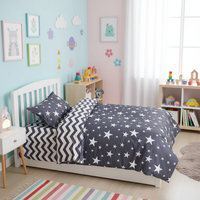 Housse de couette, drap et taies d'oreiller 100% coton, ensemble de literie pour bébé, doux pour la peau